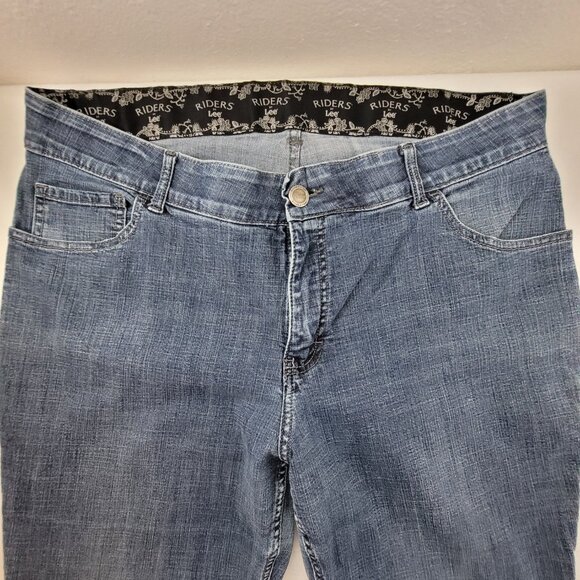 Riders by Lee Jeans Women's 18W Long Blue 5 Pocket Mid Rise Boot Cut Stretch - Picture 6 of 13
